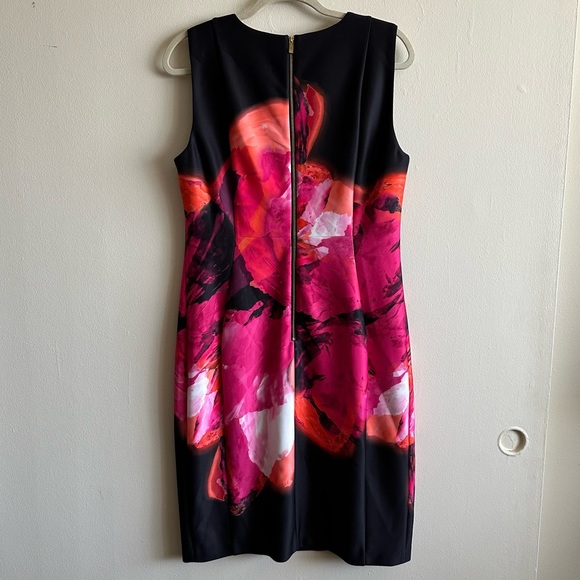 Calvin Klein floral Bodycon Dress - Sz 14 - Picture 4 of 11